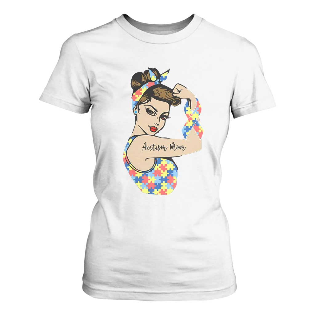 Autism Mom T Shirt For Women Strong Woman Understand Love Support TS01 White Printyourwear