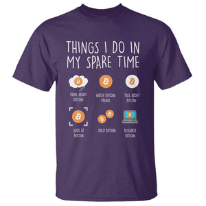 Funny Crypto Investing T Shirt Things I Do Spare Time Bitcoin BTC Crypto Cryptocurrency TS02 Purple Print Your Wear