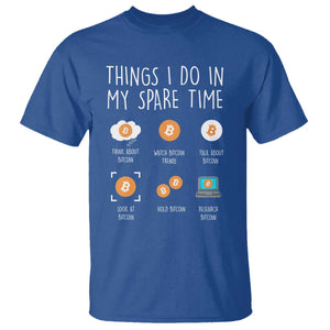 Funny Crypto Investing T Shirt Things I Do Spare Time Bitcoin BTC Crypto Cryptocurrency TS02 Royal Blue Print Your Wear