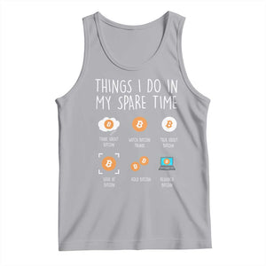 Funny Crypto Investing Tank Top Things I Do Spare Time Bitcoin BTC Crypto Cryptocurrency TS02 Athletic Heather Print Your Wear