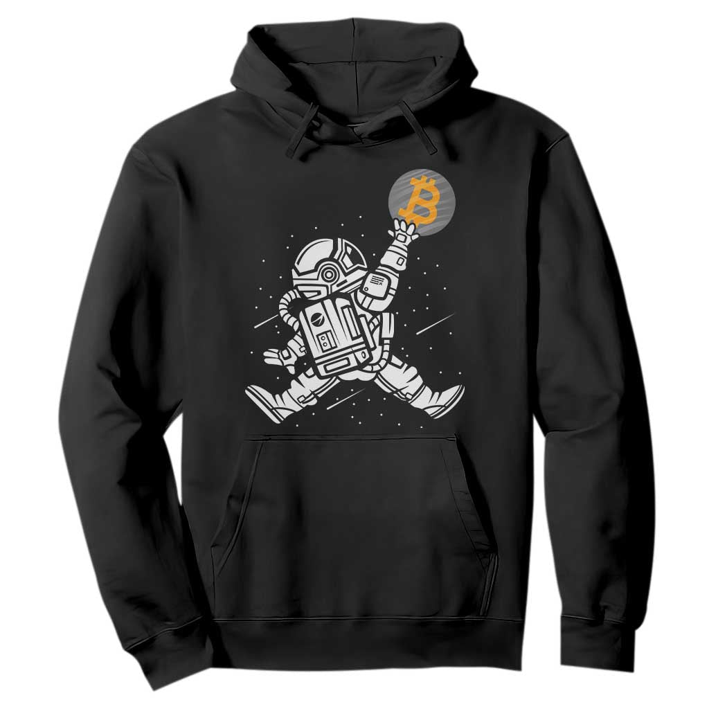 Funny Crypto Investing Hoodie Bitcoin HODL BTC Astronaut Trader TS02 Black Print Your Wear