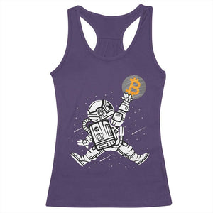 Funny Crypto Investing Racerback Tank Top Bitcoin HODL BTC Astronaut Trader TS02 Purple Print Your Wear