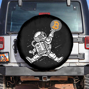 Funny Crypto Investing Spare Tire Cover Bitcoin HODL BTC Astronaut Trader TS02 No hole Black Print Your Wear
