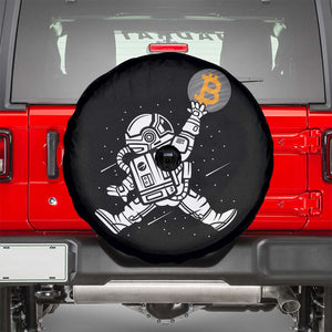 Funny Crypto Investing Spare Tire Cover Bitcoin HODL BTC Astronaut Trader TS02 Black Print Your Wear