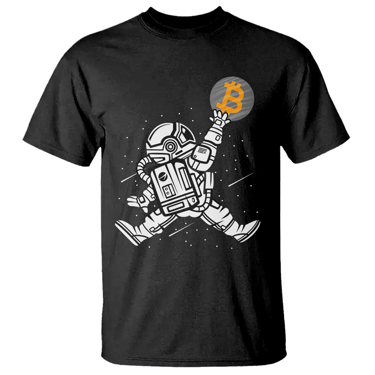 Funny Crypto Investing T Shirt Bitcoin HODL BTC Astronaut Trader TS02 Black Print Your Wear