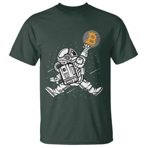 Funny Crypto Investing T Shirt Bitcoin HODL BTC Astronaut Trader TS02 Dark Forest Green Print Your Wear
