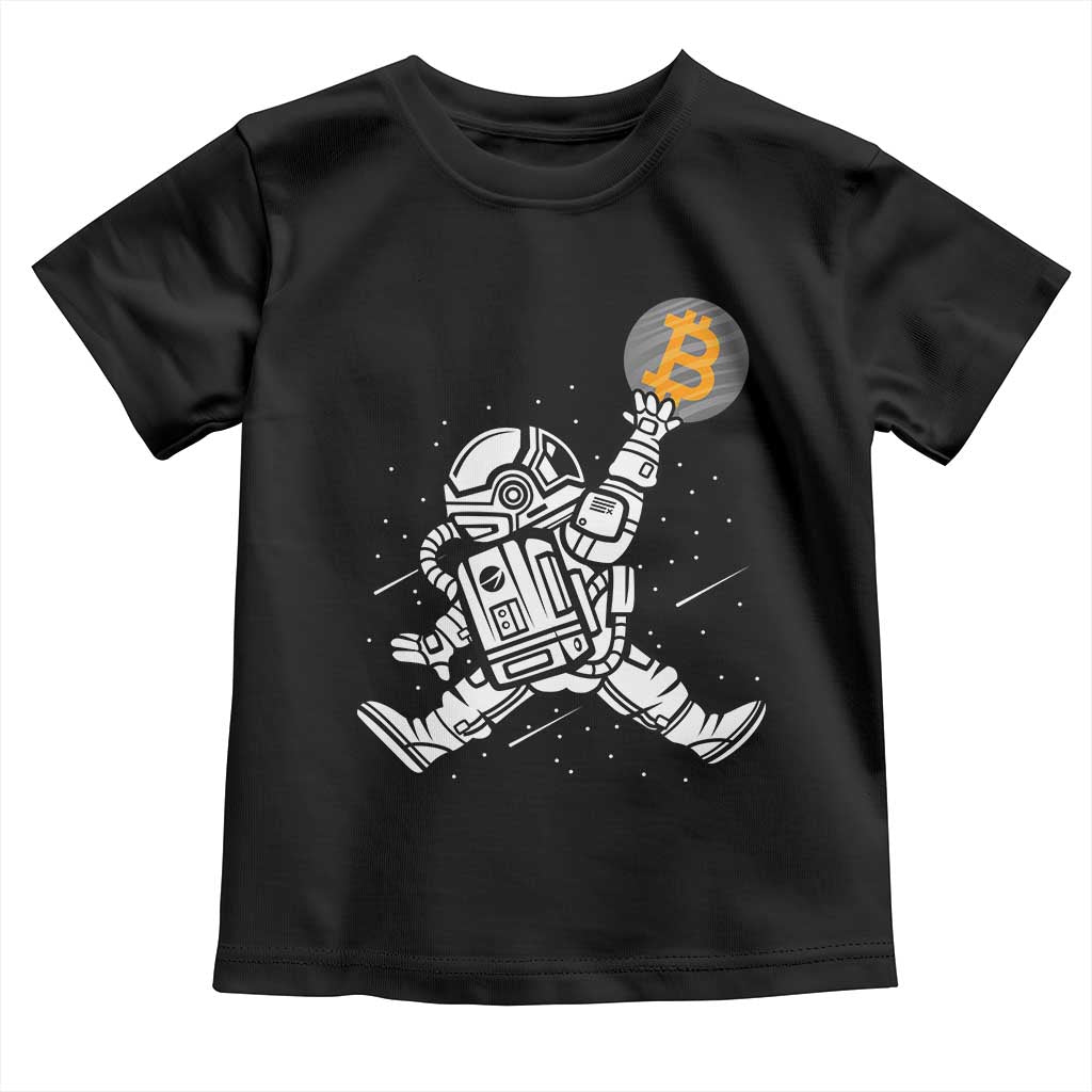 Funny Crypto Investing Toddler T Shirt Bitcoin HODL BTC Astronaut Trader TS02 Black Print Your Wear