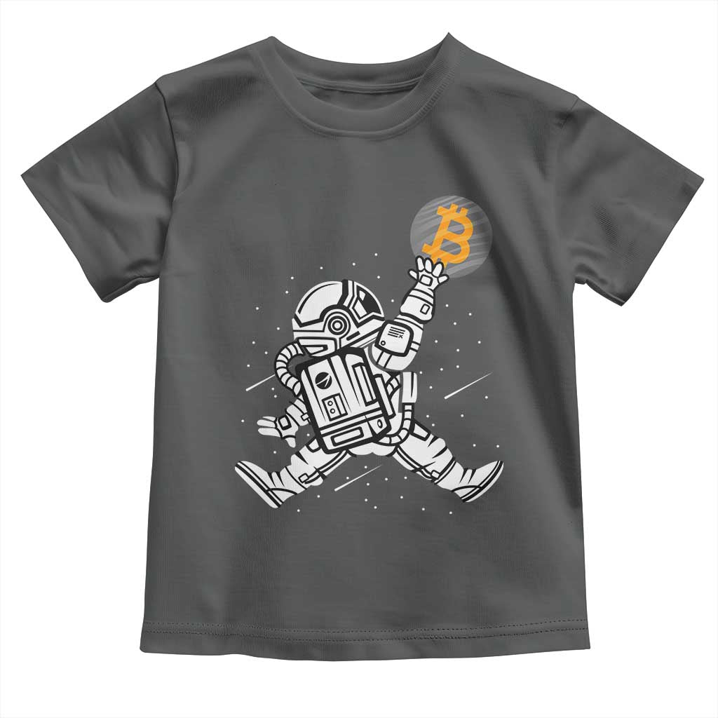 Funny Crypto Investing Toddler T Shirt Bitcoin HODL BTC Astronaut Trader TS02 Dark Heather Print Your Wear