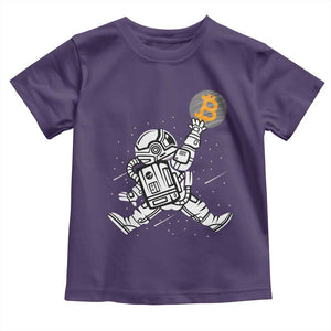 Funny Crypto Investing Toddler T Shirt Bitcoin HODL BTC Astronaut Trader TS02 Purple Print Your Wear