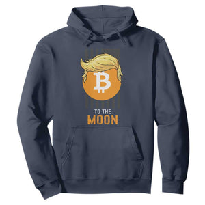 Funny Trump Crypto Investing Hoodie To The Moon Bitcoin Hodler American Flag TS02 Navy Print Your Wear