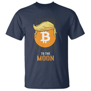 Funny Trump Crypto Investing T Shirt To The Moon Bitcoin Hodler American Flag TS02 Navy Print Your Wear