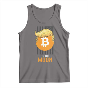 Funny Trump Crypto Investing Tank Top To The Moon Bitcoin Hodler American Flag TS02 Deep Heather Print Your Wear