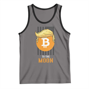 Funny Trump Crypto Investing Tank Top To The Moon Bitcoin Hodler American Flag TS02 Deep Heather Black Print Your Wear