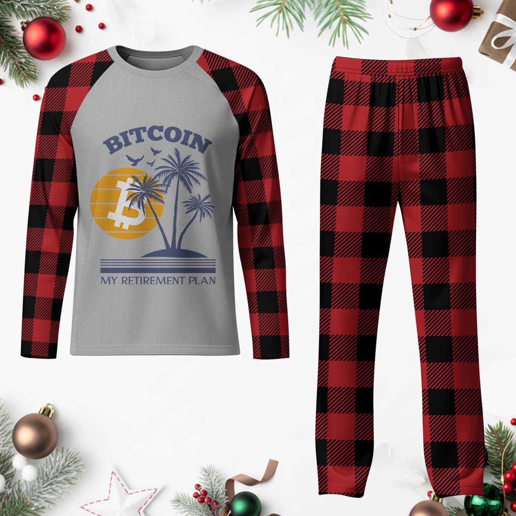Funny Crypto Investing Plaid Pajama Set Bitcoin My Retirement Plan TS02 Buffalo Plaid Print Your Wear
