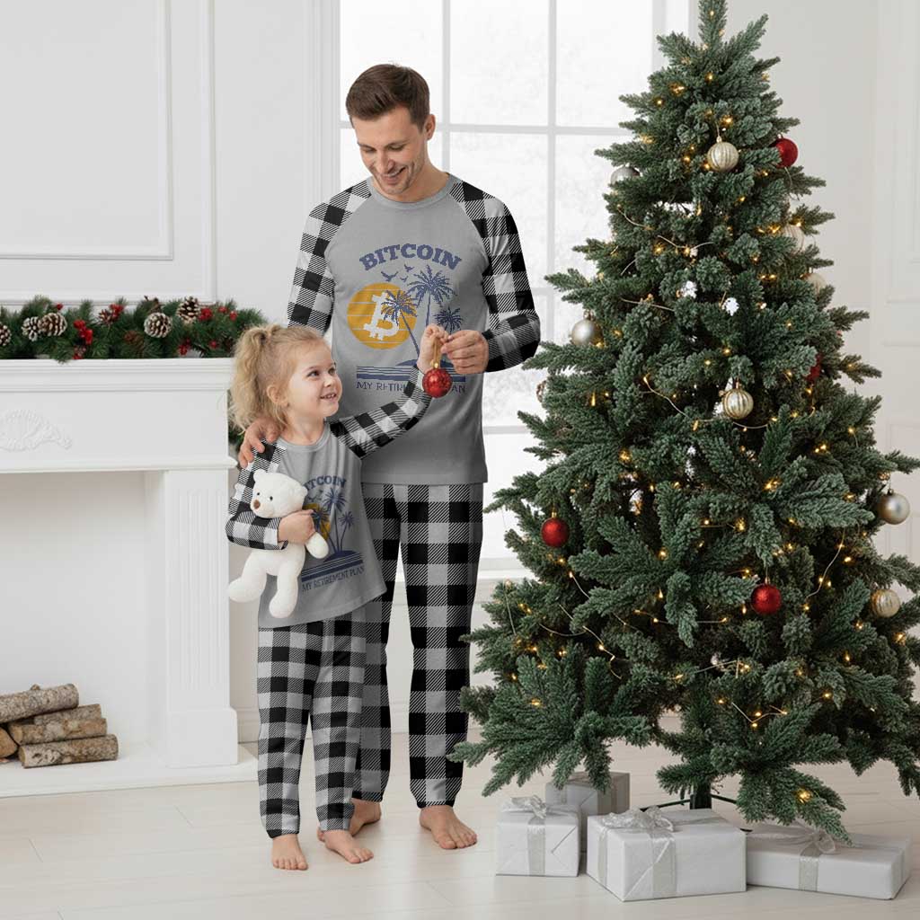 Funny Crypto Investing Plaid Pajama Set Bitcoin My Retirement Plan TS02 White Plaid Print Your Wear