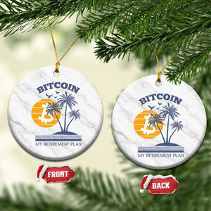Funny Crypto Investing Ceramic Ornament Bitcoin My Retirement Plan TS02 1pc White Marble Print Your Wear