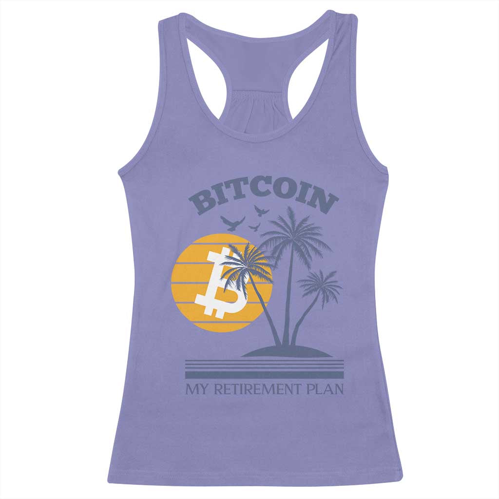 Funny Crypto Investing Racerback Tank Top Bitcoin My Retirement Plan TS02 Violet Print Your Wear