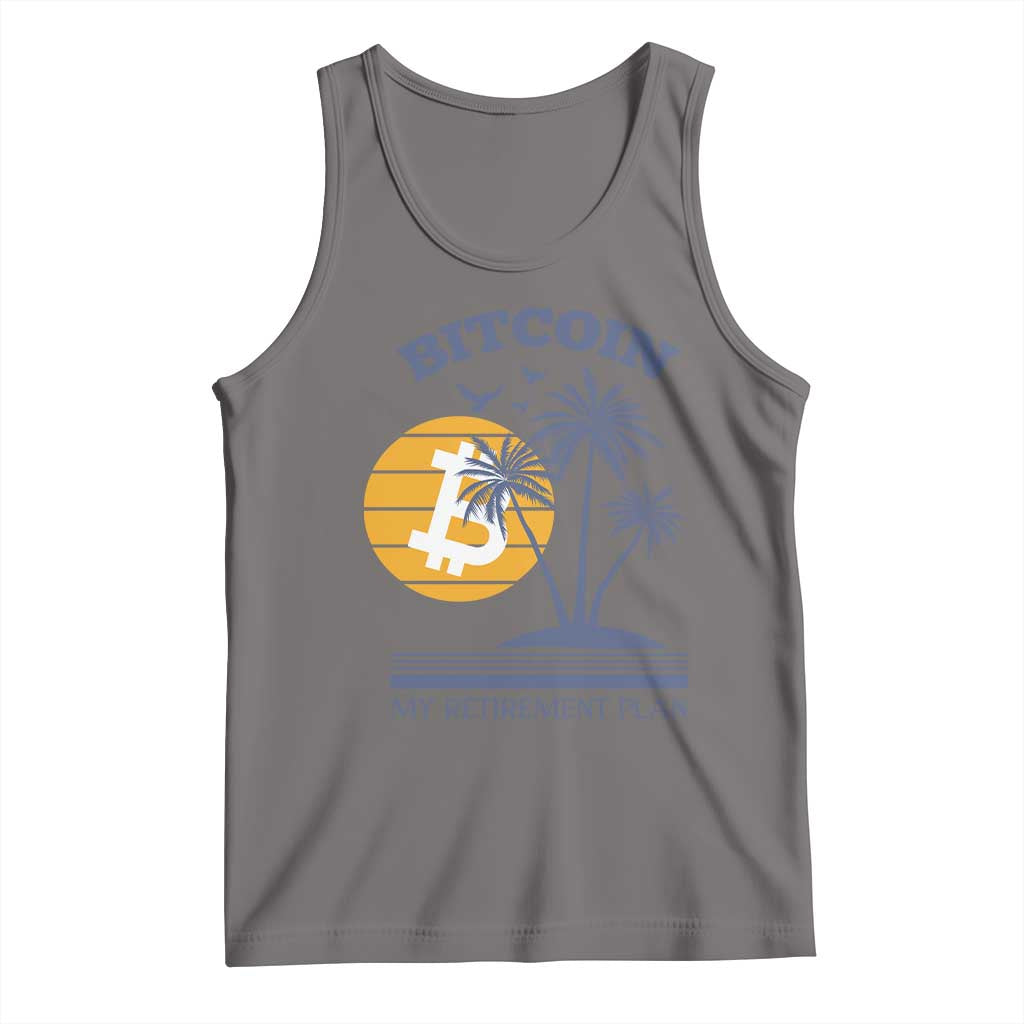 Funny Crypto Investing Tank Top Bitcoin My Retirement Plan TS02 Deep Heather Print Your Wear
