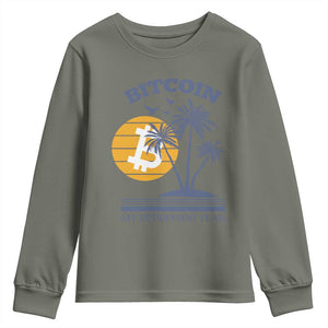 Funny Crypto Investing Youth Sweatshirt Bitcoin My Retirement Plan TS02 Military Green Print Your Wear