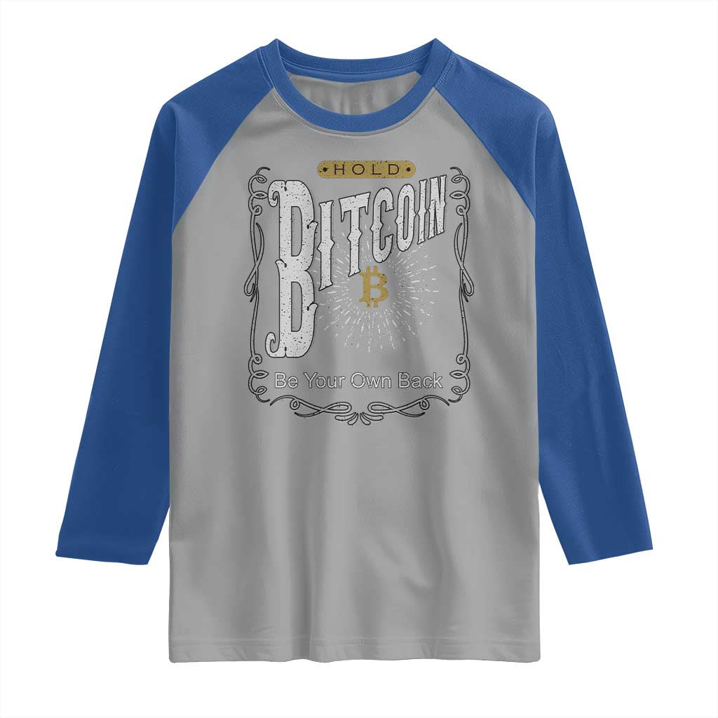 Funny Crypto Investing Raglan Shirt Vintage Bitcoin HODL Be Your Own Bank Cryptocurrency TS02 Sport Gray Royal Print Your Wear