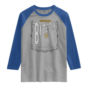 Funny Crypto Investing Raglan Shirt Vintage Bitcoin HODL Be Your Own Bank Cryptocurrency TS02 Sport Gray Royal Print Your Wear