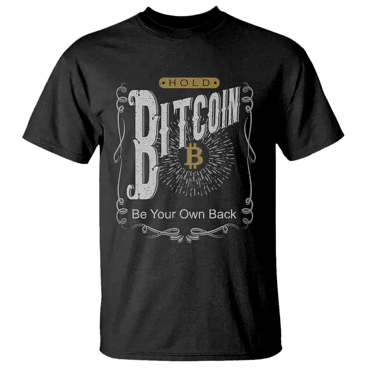 Funny Crypto Investing T Shirt Vintage Bitcoin HODL Be Your Own Bank Cryptocurrency TS02 Black Print Your Wear