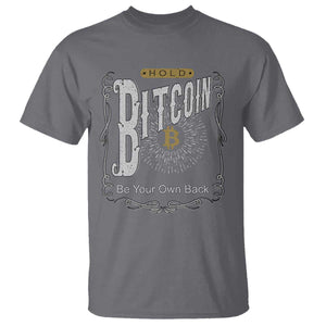 Funny Crypto Investing T Shirt Vintage Bitcoin HODL Be Your Own Bank Cryptocurrency TS02 Charcoal Print Your Wear