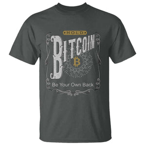 Funny Crypto Investing T Shirt Vintage Bitcoin HODL Be Your Own Bank Cryptocurrency TS02 Dark Heather Print Your Wear