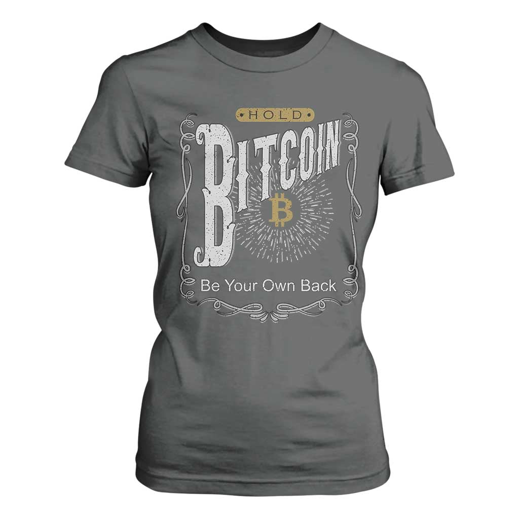 Funny Crypto Investing T Shirt For Women Vintage Bitcoin HODL Be Your Own Bank Cryptocurrency TS02 Dark Heather Print Your Wear
