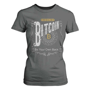 Funny Crypto Investing T Shirt For Women Vintage Bitcoin HODL Be Your Own Bank Cryptocurrency TS02 Dark Heather Print Your Wear