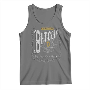 Funny Crypto Investing Tank Top Vintage Bitcoin HODL Be Your Own Bank Cryptocurrency TS02 Black Heather Print Your Wear