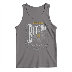 Funny Crypto Investing Tank Top Vintage Bitcoin HODL Be Your Own Bank Cryptocurrency TS02 Deep Heather Print Your Wear