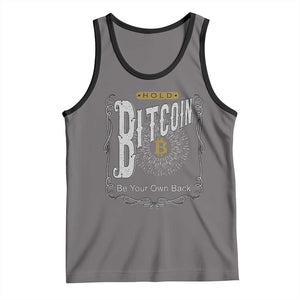 Funny Crypto Investing Tank Top Vintage Bitcoin HODL Be Your Own Bank Cryptocurrency TS02 Deep Heather Black Print Your Wear