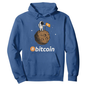 Funny Crypto Investing Hoodie Bitcoin BTC Crypto to the Moon Graphic Featuring Astronaut TS02 Royal Blue Print Your Wear