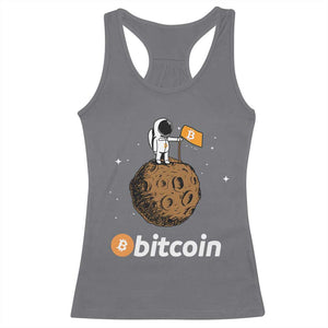 Funny Crypto Investing Racerback Tank Top Bitcoin BTC Crypto to the Moon Graphic Featuring Astronaut TS02 Charcoal Print Your Wear