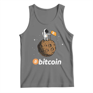 Funny Crypto Investing Tank Top Bitcoin BTC Crypto to the Moon Graphic Featuring Astronaut TS02 Black Heather Print Your Wear