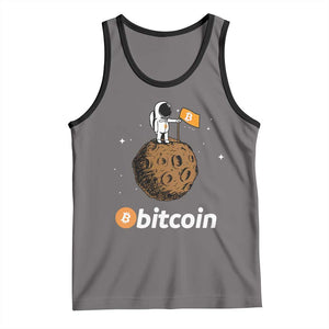 Funny Crypto Investing Tank Top Bitcoin BTC Crypto to the Moon Graphic Featuring Astronaut TS02 Deep Heather Black Print Your Wear