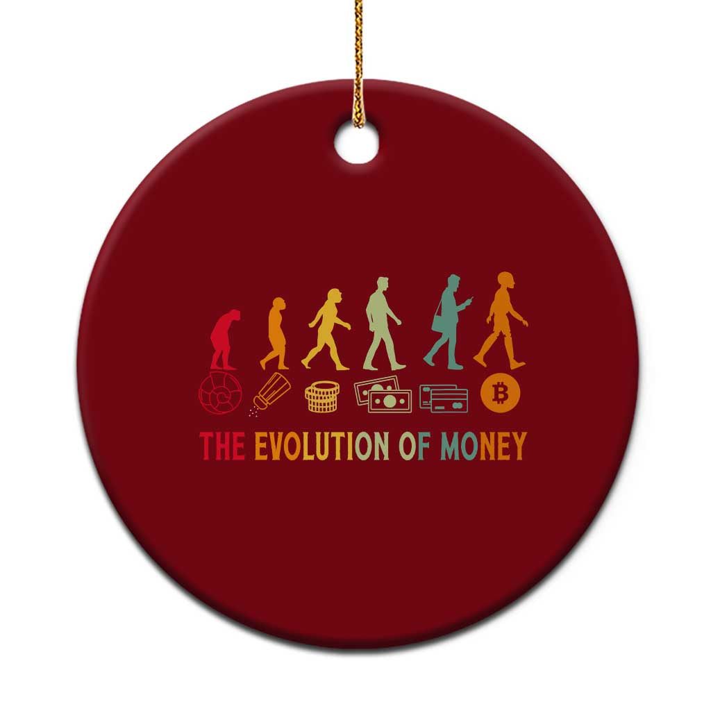Funny Crypto Investing Ceramic Ornament The Evolution Of Money Bitcoin BTC Cryptocurrency TS02 1pc Red Print Your Wear