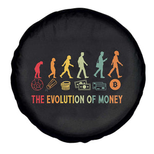 Funny Crypto Investing Spare Tire Cover The Evolution Of Money Bitcoin BTC Cryptocurrency TS02 Print Your Wear
