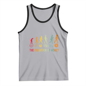 Funny Crypto Investing Tank Top The Evolution Of Money Bitcoin BTC Cryptocurrency TS02 Athletic Heather Black Print Your Wear