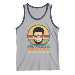 Funny Crypto Dad Tank Top Just Like A Normal Dad But Way Cooler Cryptocurrency Retro TS02 Athletic Heather Navy Print Your Wear