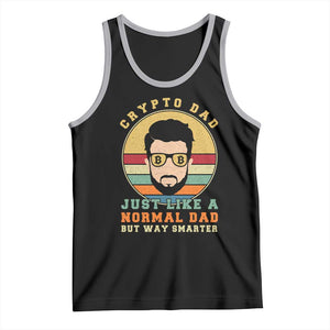 Funny Crypto Dad Tank Top Just Like A Normal Dad But Way Cooler Cryptocurrency Retro TS02 Black Athletic Heather Print Your Wear
