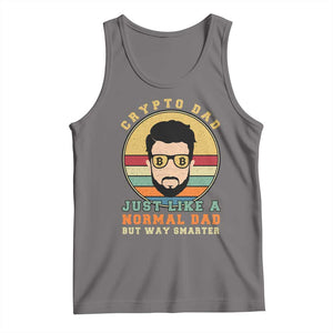 Funny Crypto Dad Tank Top Just Like A Normal Dad But Way Cooler Cryptocurrency Retro TS02 Deep Heather Print Your Wear