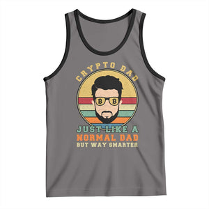Funny Crypto Dad Tank Top Just Like A Normal Dad But Way Cooler Cryptocurrency Retro TS02 Deep Heather Black Print Your Wear