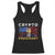Trump Crypto Racerback Tank Top Trump Crypto President Funny MAGA Bitcoin American Flag TS02 Black Print Your Wear
