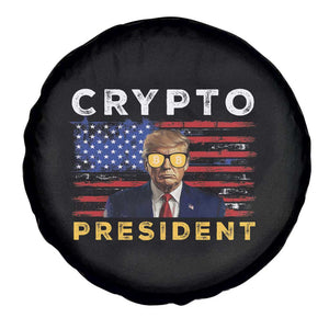 Trump Crypto Spare Tire Cover Trump Crypto President Funny MAGA Bitcoin American Flag TS02 Print Your Wear