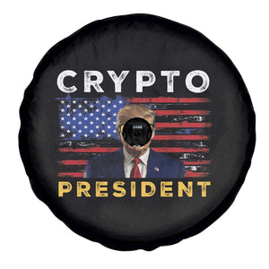 Trump Crypto Spare Tire Cover Trump Crypto President Funny MAGA Bitcoin American Flag TS02 Print Your Wear