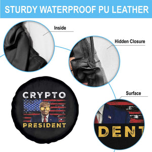 Trump Crypto Spare Tire Cover Trump Crypto President Funny MAGA Bitcoin American Flag TS02 Print Your Wear