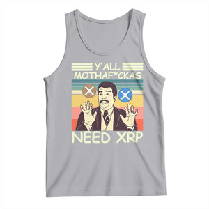 Funny Crypto Meme Tank Top Y'all Motha Fuckas Need XRP Cryptocurrency TS02 Athletic Heather Print Your Wear