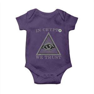 Funny Crypto Baby Onesie In Crypto We Trust Bitcoin Cryptocurrency TS02 Purple Print Your Wear